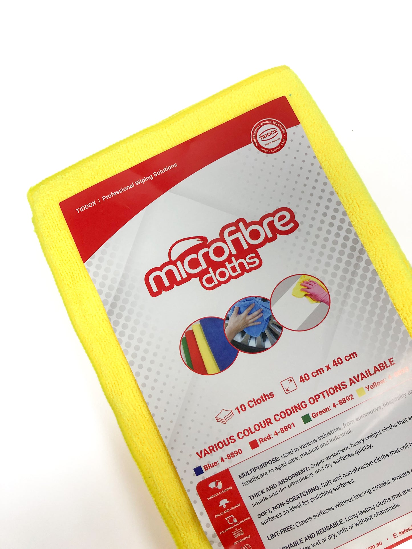 TIDDOX Microfibre Cloth - Yellow (10 Pack)