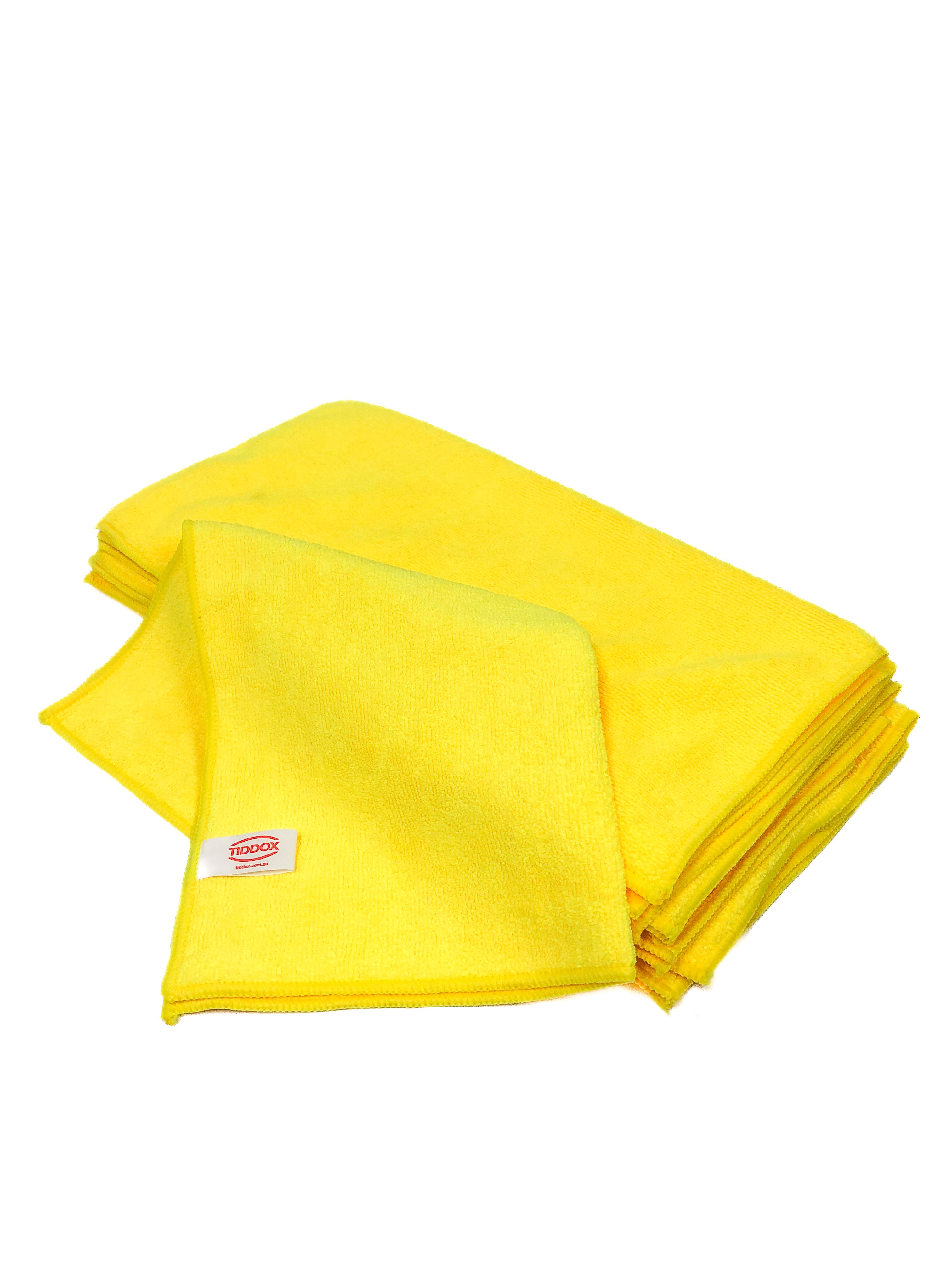 TIDDOX Microfibre Cloths - Yellow (10 Pack) – McCulloch Steam Australia